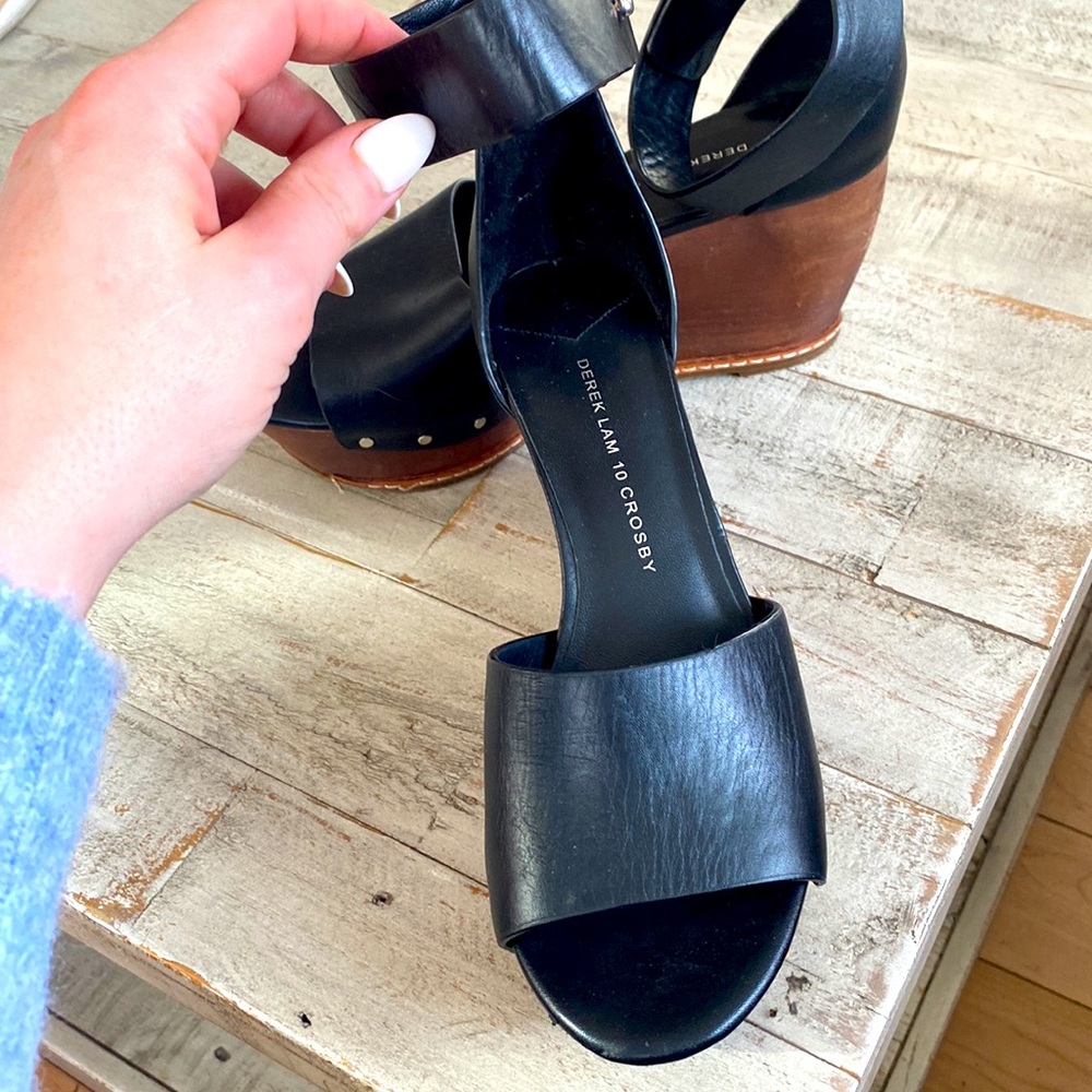Derek Lam 10 Crosby Leather platforms. - Picture 2 of 3